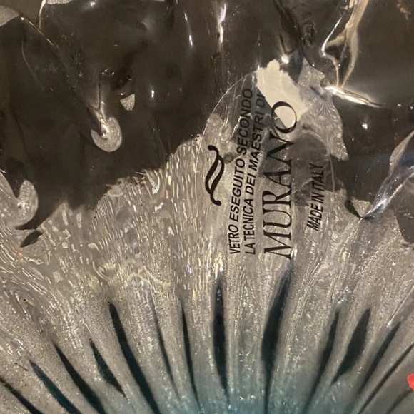 Murano Cobalt Blue Colorful Contemporary Heavy Thick Glass Vase Home Decor New - Picture 3 of 4